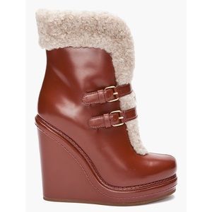 Marc By Marc Jacobs Mocasso Shearling Wedge